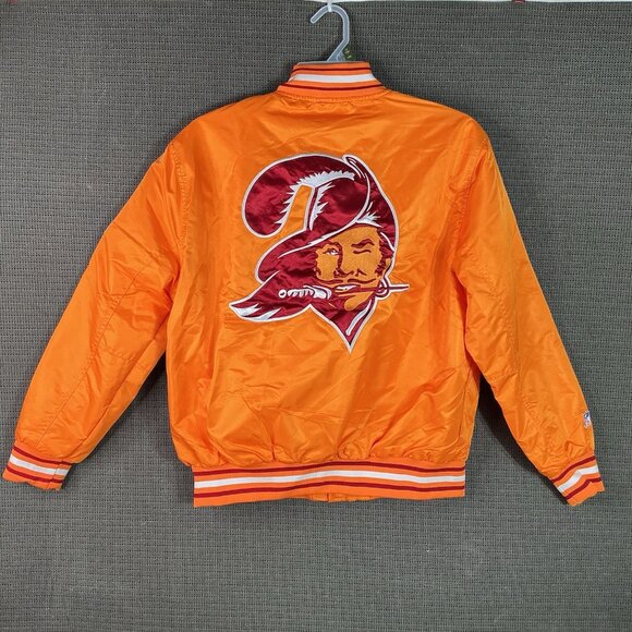 NFL Ultra Game Men’s Tampa Bay Buccaneers Creamsicle Vintage Logo Snap Jacket M - Picture 2 of 11